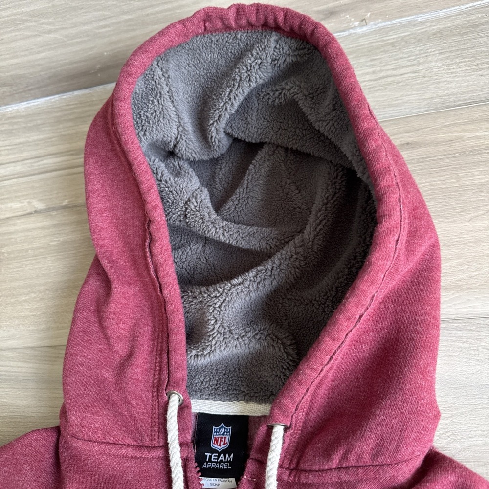 Washington Redskins NFL SM Football Zip Up Hoodie Sweatshirt Jacket Men's Sherpa - Picture 9 of 10